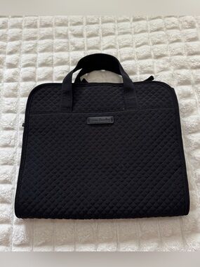 Vera Bradley Black Quilted Grand Hanging Organizer Toiletry Bag Travel Cosmetic